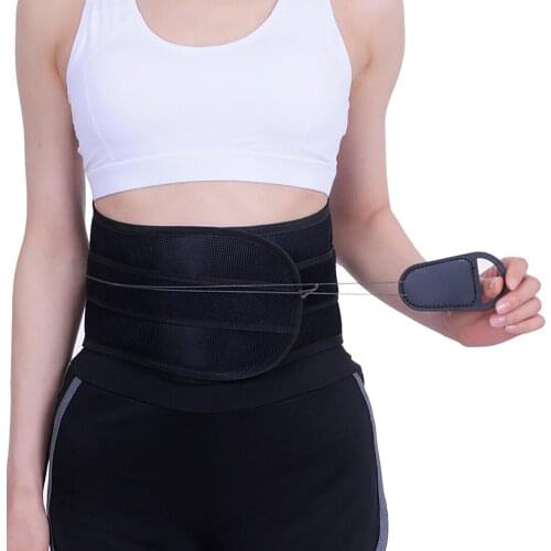 New Design Pulley System Rope Orthopedic Breathable Back Support Brace Belt Lumbar Lower Waist Double Adjust Back Pain Relief