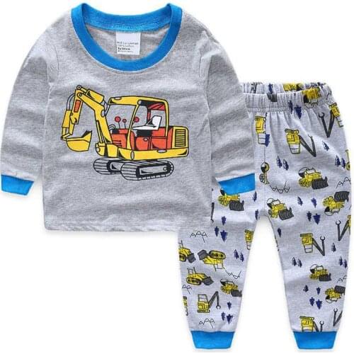 New Children Pijama Pyjamas Boy Cartoon Pajamas Set For Girl Long Sleeve Nightwear Kids Sleepwear Clothes At Home Nightgown