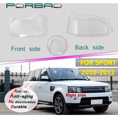 Headlight Clear Lens Cover for Land Rover Sport 10-12 4Doors Car Transparent Glass Lens Cover Headlamp Lampshade Replacement DIY
