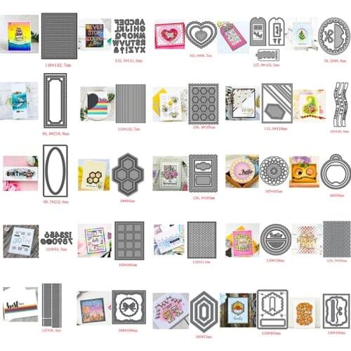 Different Frames Backgrounds Metal Cutting Dies Stencils For DIY Scrapbooking Paper Card Making Decor Craft Newest