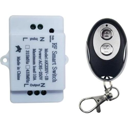 Universal 433mhz AC85v 110v 120v 220v 240v 1 ch RF wireless remote control lighting switch receiver transmitter