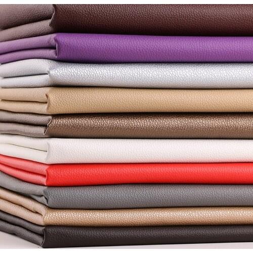 1 meter litchi grain synthetic PU leather for bags, Embossed bag strap leather material, notebook diary cover