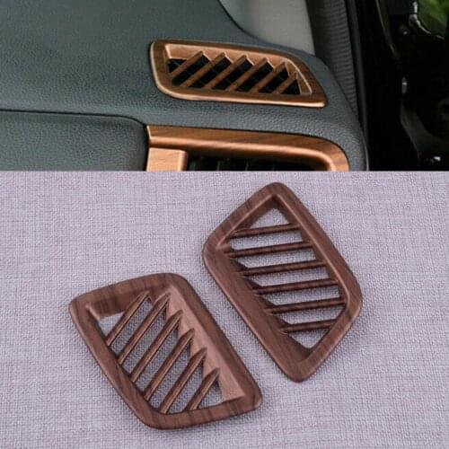 1 Pair Car ABS Peach Wood Grain Dashboard Upper Air Vent Outlet Cover Trim Fit For Honda CRV 2020 2019 2018 2017