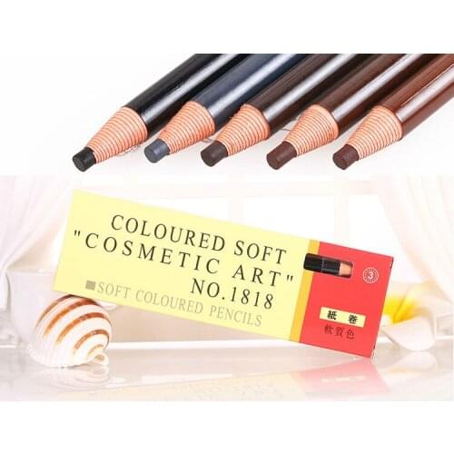 12pc sobrancelha colorido macio arte maquiagem permanente tatuagemprova dwaterproof