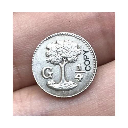 1837 Central American Republic 1/4 Real copy coins 11.5mm