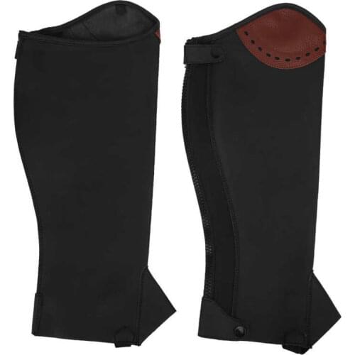 2Pcs Adults Half Chaps Equestrian Protector Leather Half Horse Riding Leggings Half Equestrian Leggings Sports Safety