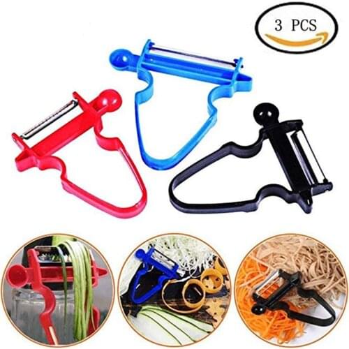 3pcs Vegetable Graters Peeler Slicer Shredder Julienne Cutter Multi Peeler Set Stainless Swivel Steel Blade Kitchen Tools gadget