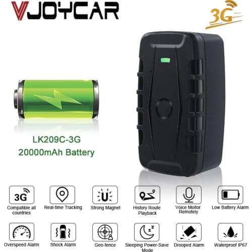 3G Car GPS Tracker LK209 Magnet Vehicle GPS Locator 20000mAh 10000mAh Long Standby Waterproof Shock Drop Alarm Free Web APP
