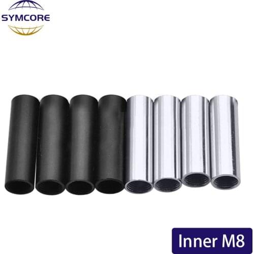 5pcs Inner M8*1 to inner M8*1 connection head inner thread adapter screw adapter chrome-plated black inner thread tube