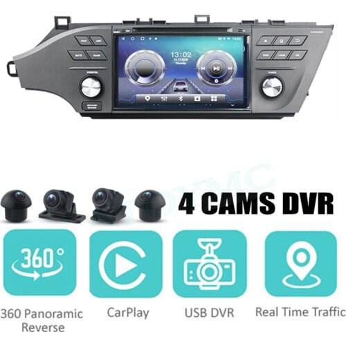 Car Audio Navigation GPS Carplay DVR 360 Birdview Around 4G Android System For TOYOTA Alphard AH10 2002~2008