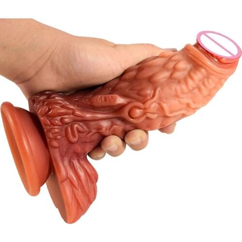 Large Soft Realistic Dildo With Reall Boll Strong Suction Cup Big Real Skin feeling Penis Erotic Sex Toys For Women Men