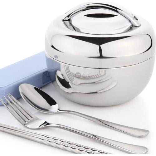 Double Layer Stainless Steel Bento Box Japan Style BPA Free Thermal Lunch Box For Kids Office Picnic Portable Food Container Set