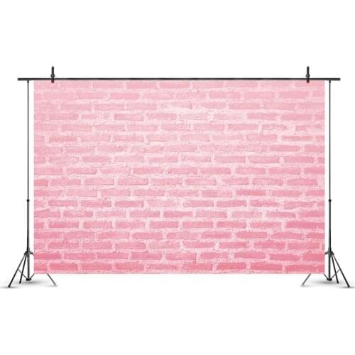 Pink Brick Wall Photography Backgrounds Baby Shower Portrait Photo Backdrops Newborn Girl Photophone Photozone Props