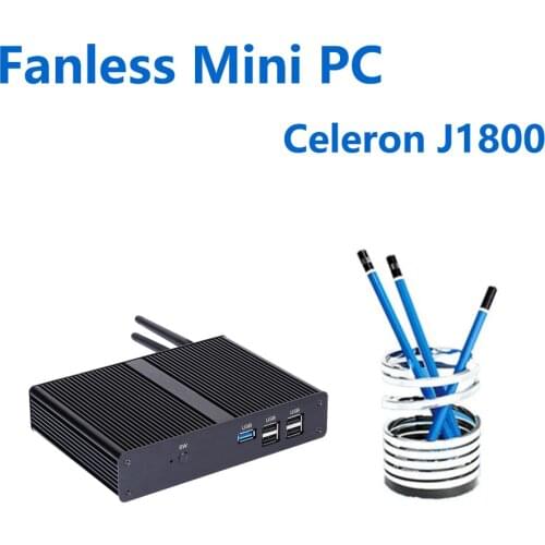 HUNSN Fanless Mini PC Celeron J1800 Kodi Box Windows 10 Pro/Ubuntu WiFi VGA HD LAN Desktop Computer ,[HUNSN BM11L]
