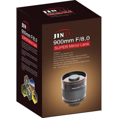 JINTU Super 900mm f/8 Mirror Lens with Leather Case for Fuji film X Mount X-A5 X-A20 X-A10 X-A3 X-A2 X-A1 X-T2 X-H1 X-M1 X-Pro1