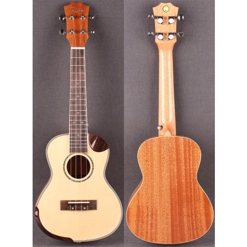 Tenor Solid Spruce Ukulele !! Mahogany Side and Back! укулеле 4 струны 4 strings Guitar With EVA hard Case