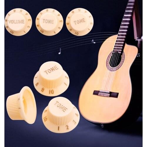Cream Guitars Volume Knob 1-Volume 2-Tone Control Knobs For Stratocaster