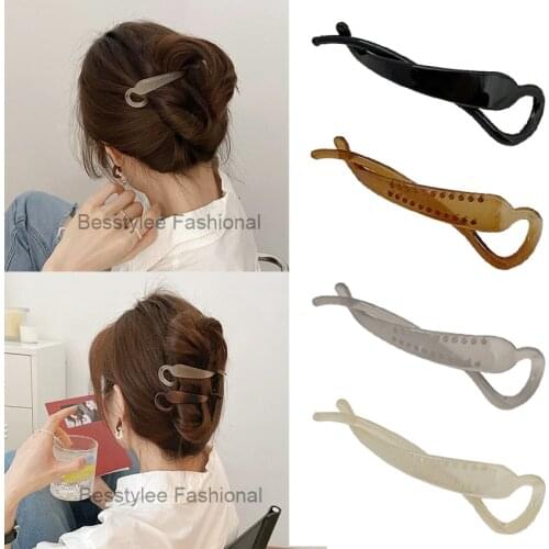 Fashion Acrylic Claw Clips Simple Geometric Hair Clips Women Gilrs Big Size Duckbill Clips Hairpin Headwear Hair Accessories