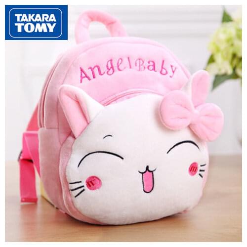 TAKARA TOMY fashion cartoon Hello Kitty cute backpack simple, comfortable and soft childrens leisure small school bag