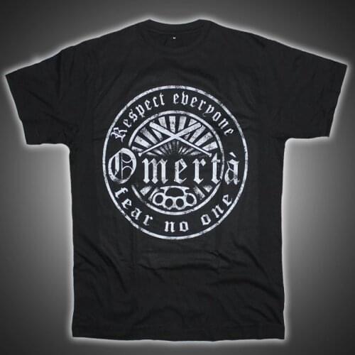 New Brand Hot Omerta Tee Shirt Respect Streetwear Rebellen Rocker Sportler Biker Oldschool Tee Shirt