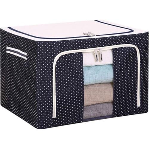 New Design Waterproof Solid Oxford Large Capacity Clothes Storage Bag Organizer with Zipper Clear Window Fabric Home Decoration