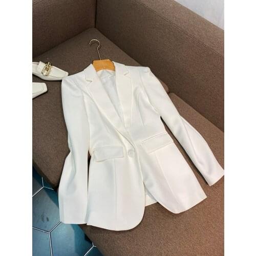 New Ladies Suit Slim One Button Satin Green Fruit Color Suit Jacket Professional High-End Light Luxury Retro Fashion