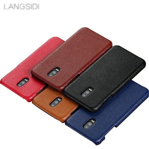 Suitable for Samsung Galaxy J7 mobile phone case real calfskin back cover leather / lychee texture shell leather phone case