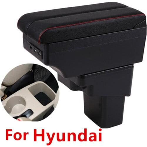 For Hyundai Solaris/Verna/Grand Avega armrest box central Store content Storage box with USB interface products