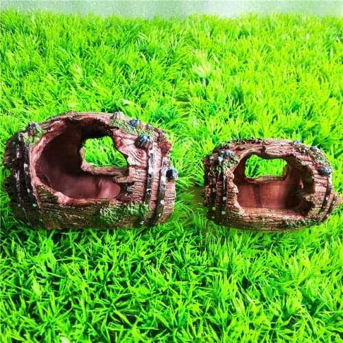 Resin Artificial Barrel Aquarium Ornament Fish Tank Cave Decoration Shrimp Fish Hiding House Home Landscape Decoration