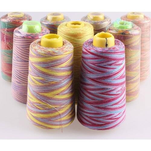 Sewing Thread 3000Y 40S/2 Spool Polyester Sewing Thread Colorful Embroidery Line Threads Jeans for Sewing Thighs Machine Yarn E