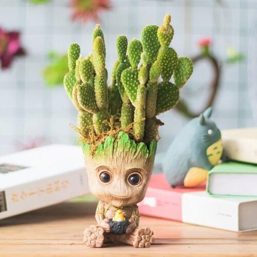 Strongwell Home Supplies Storage Ornaments Cute Resin Groot Organizer HOusehold Furnishings Key Holder Pen Case Flower Pots