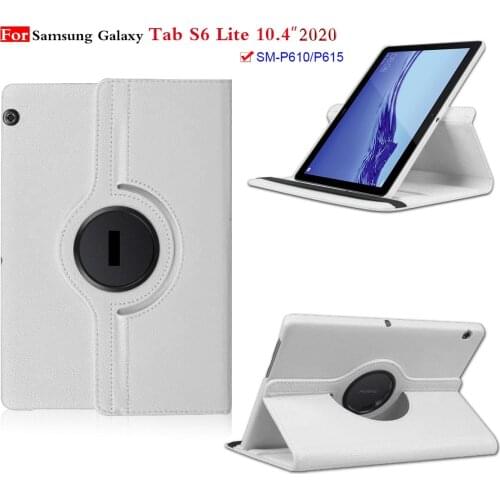 360 Rotating Tablet Case for Samsung Galaxy Tab SM-P610 SM-P615 10.4'' Smart Protective Stand for Galaxy Tab S6 Lite 2020 Case