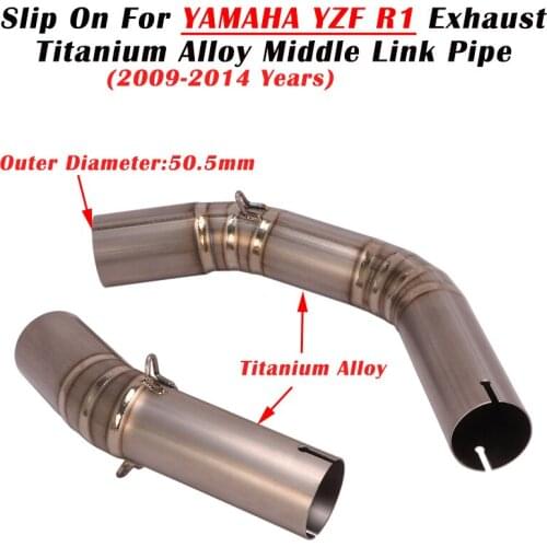 For YAMAHA YZF R1 2009 - 2014 Years Motorcycle Exhaust Escape Titanium Alloy Middle Link Pipe Eliminator Enhanced Cat Delete