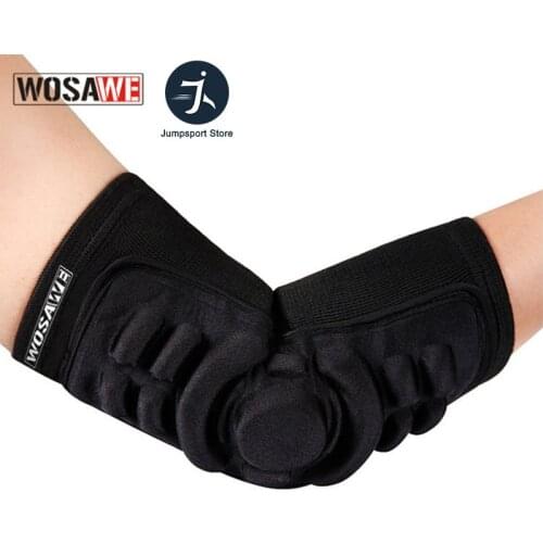 WOSAWE 1/2Pcs For Cycling Volleyball Tennis Elbow Protection Sports Safety Gel Elastic Elbow Brace Sleeve Elbow Pads BC316