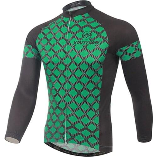 Xintown Men Cycling Jersey Autumn Long Sleeve Cycling Clothing Ropa Maillot Ciclismo Mountain Bike Jersey Tops Bicycle Clothing