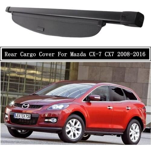 Rear Cargo Cover For Mazda CX-7 CX7 2007-2016 Partition Curtain Screen Shade Trunk Security Shield Auto Accessories Black