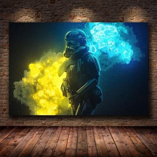 Star Wars Soldier Abstract Retro Art Deco Disney Home Decor Art Decor Nursery Kids Room HD Quality Posters Canvas Painting