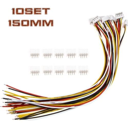 10 Sets 150mm Wire Cable Connector DIY SH1.0 JST 4 Pin Electronic Line Single Connect Terminal Plug 28AWG Pin Connectors