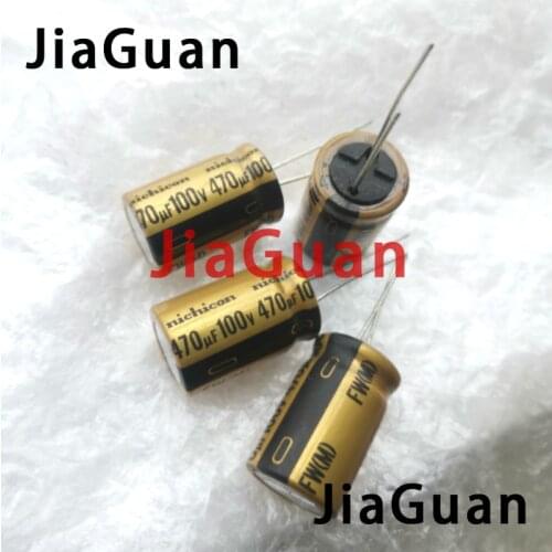 10pcs NEW NICHICON FW 470UF 100V 16X25MM audio Electrolytic Capacitor 100V470uF filter amplifier 100V 470UF 470UF/100V