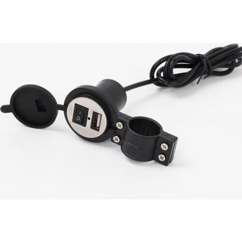 12V Waterproof Motorcycle Handlebar USB Charger 5V 1.5A Motorcycle Power Supply Socket Adapter Motorbike Electric Accessories