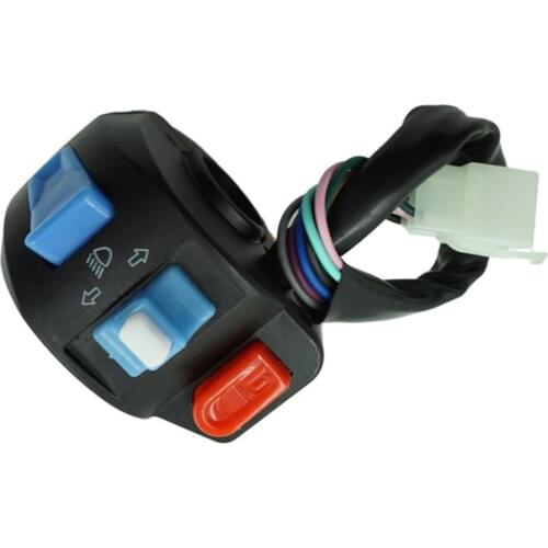 2PCS DC 12V Headlights Turn Signal Lights Horn 3 in 1 Universal Auto ON-OFF Switch Motorcycle Scooter Dirt ATV Handlebar Switch