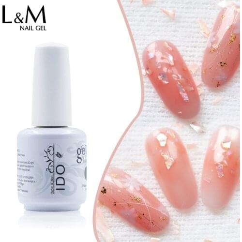 3pc IDO white bottle Glaze builder gel Jelly soak off builder gel nail polish UV GEL for extend nails 15ML nail gel