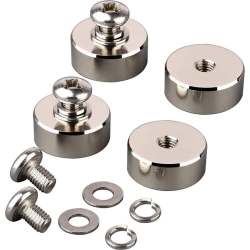 4Pack Strong Neodymium Round Magnet with M8 Male Thread Stud, Powerful Magnetic Removable Mounting for Lighting