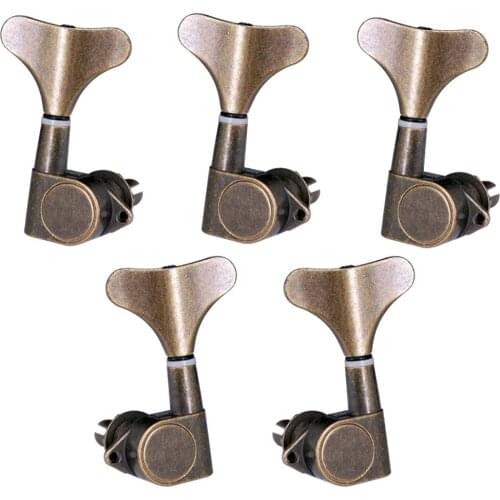 5 Pcs Guitar Machine Heads Guitar String Pegs Tuners Keys for Electric or Acoustic Guitar (2 for Left + 3 for Right)