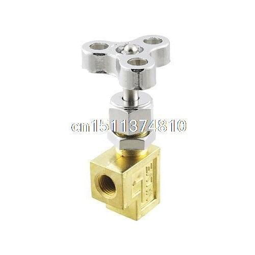 5000psi 1/4" PT Port Right Angle Brass Pressure Gauge Stop Valve