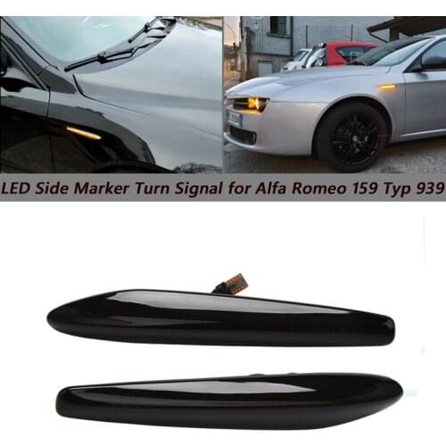 Car Dynamic Side Marker Light Turn Signal Indicator for Alfa Romeo 159 Typ 939 2005-2010 Boera Typ 939 2005