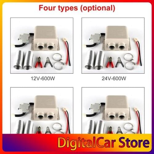 800W/600W 12V/24V Car Heater Car Glass Defroster Window Heater 2 Air Outlet Winter Warm Dryer Auto Heater Mist Eliminator