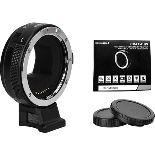 Commlite CM-EF-E HS Electric High Speed Lens Mount Adapter Ring AF Auto Focus for Canon EF/EF-S Lens to Sony E-Mount Camera