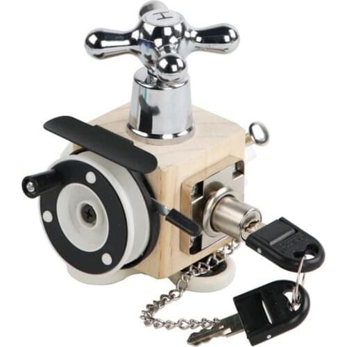 Wooden Busy Cube Children Hands-on Ability Training Luck Box Fidget Baby Montessori Educational intellectual Toys Sets for Boys