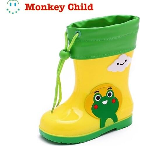 Kids Rain Boots Rubber Boots Cartoon Animals Kids Rain Shoes Boys Water Shoes Girls Rain Boots All Seasons For Children PVC Soft